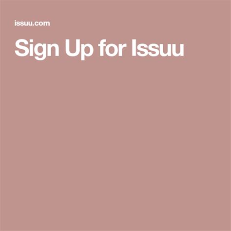 Issuu sign up